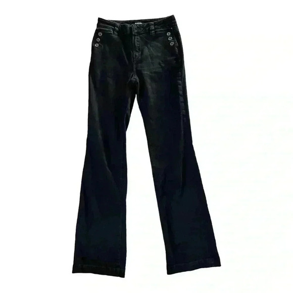 Massimo Dutti Pants - Massimo Dutti High-Rise Wide Leg Black Jeans SZ 2